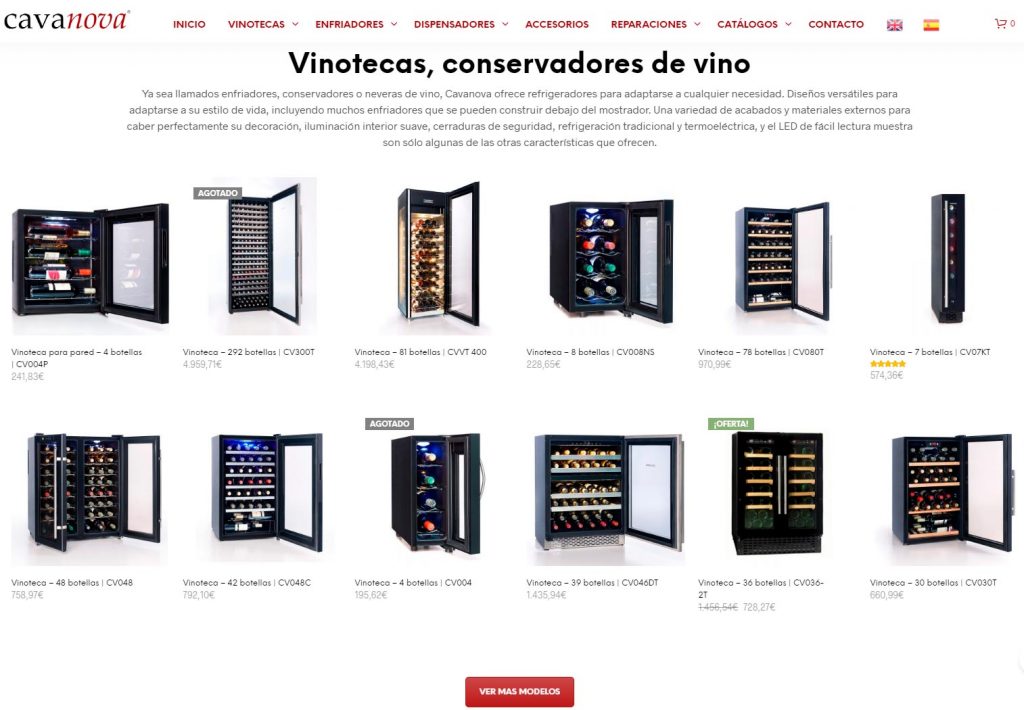 Diseño de pagina web Cavanova