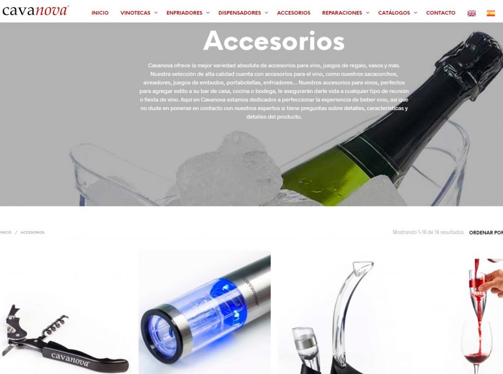 Diseño de pagina web Cavanova