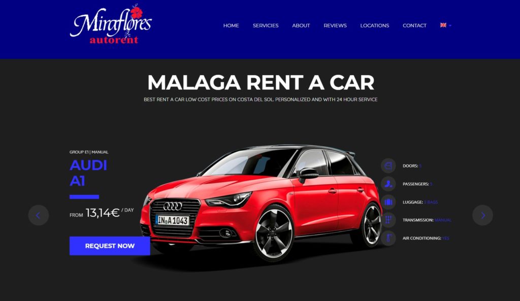 Web design Miraflores car rental