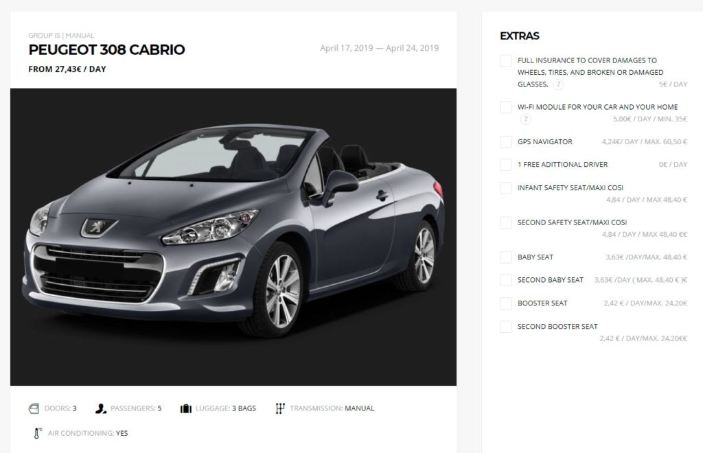 Diseño web Alquiler de coches Miraflores