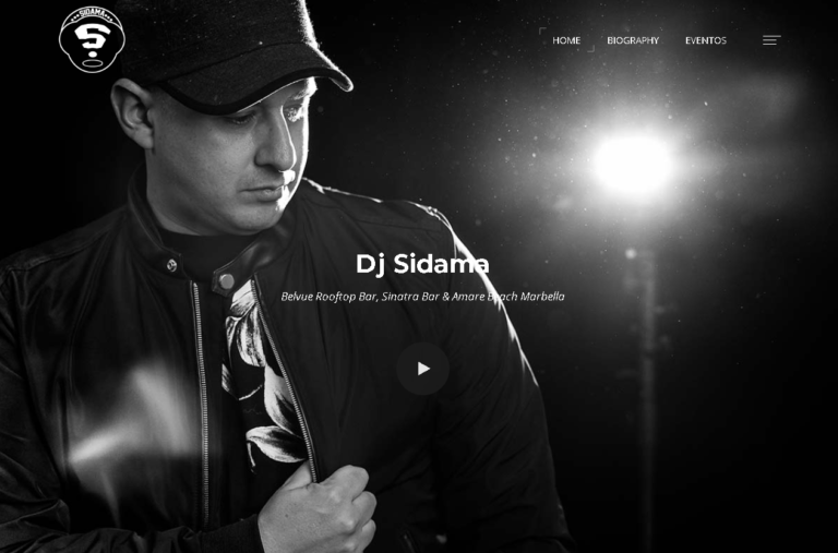Web design DJ Sidama, Marbella
