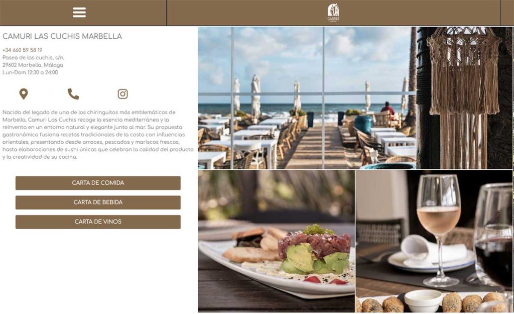 Las Cuchis restaurant website development
