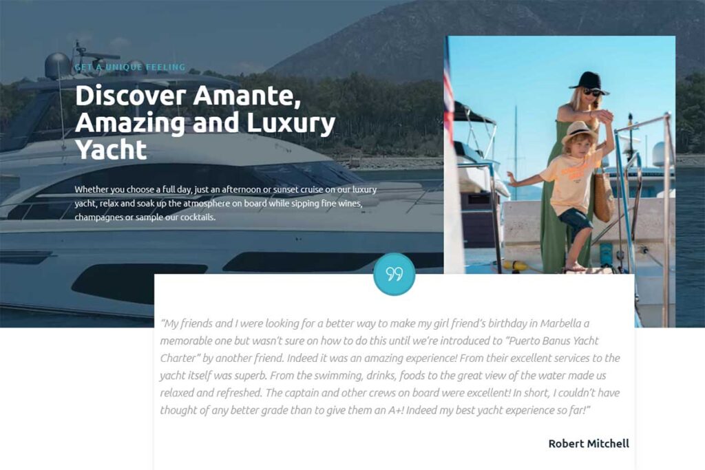 Diseño de pagina web Puerto Banus Yacht Charter